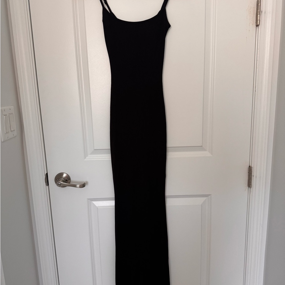 SKIMS Black Maxi Dress
